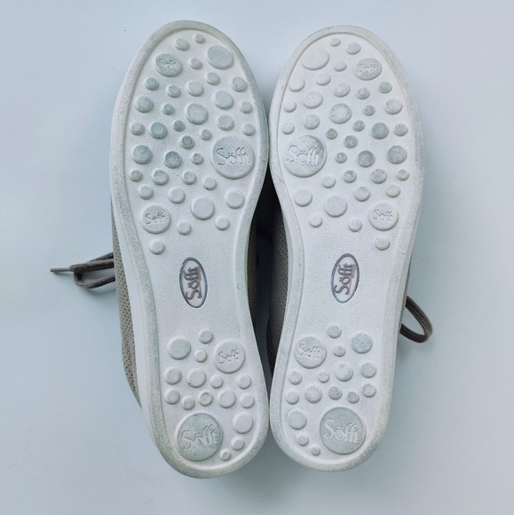 SOFFT Somers Sneakers 10 Beige Perforated Leather Shimmer Lace up - Picture 7 of 10